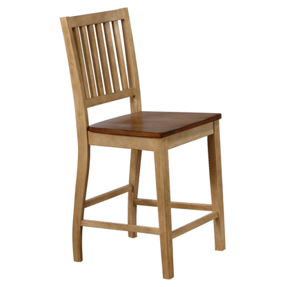 Sunset Trading Brook 5 Piece 48" Square Pub Set with Slat Back Stools