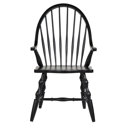 Sunset Trading Black Cherry Selections Windsor Spindleback Dining Chair with Arms