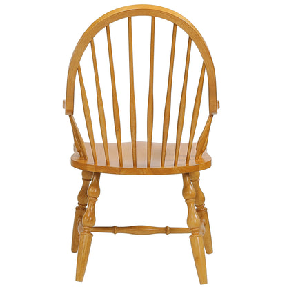 Sunset Trading Oak Selections Windsor Spindleback Dining Chair with Arms