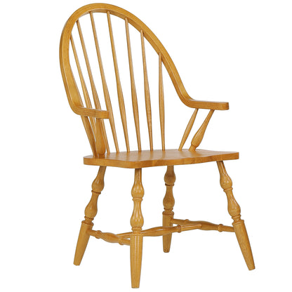 Sunset Trading Oak Selections Windsor Spindleback Dining Chair with Arms