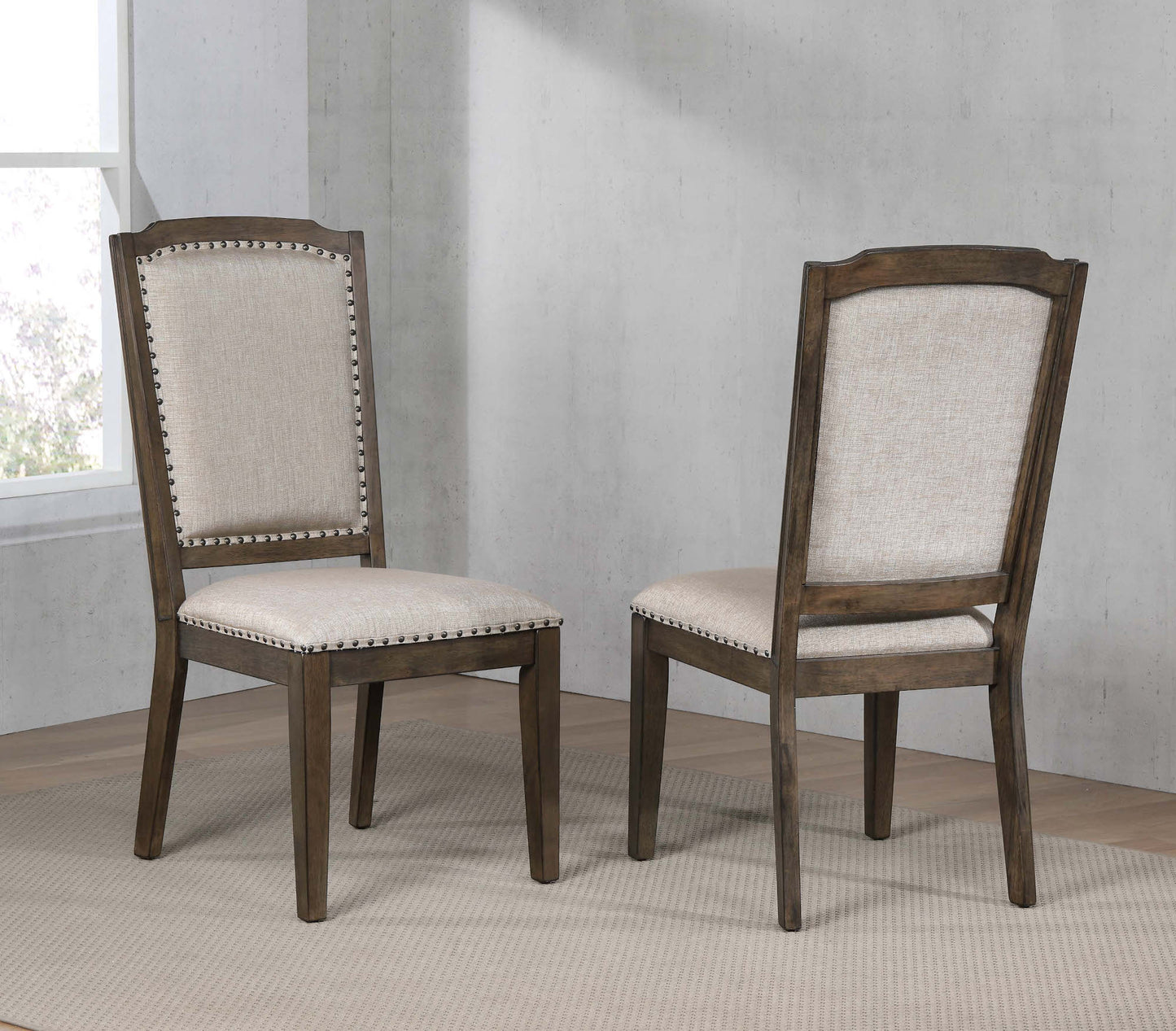 Sunset Trading Cali Upholstered Dining Chair with Nailheads