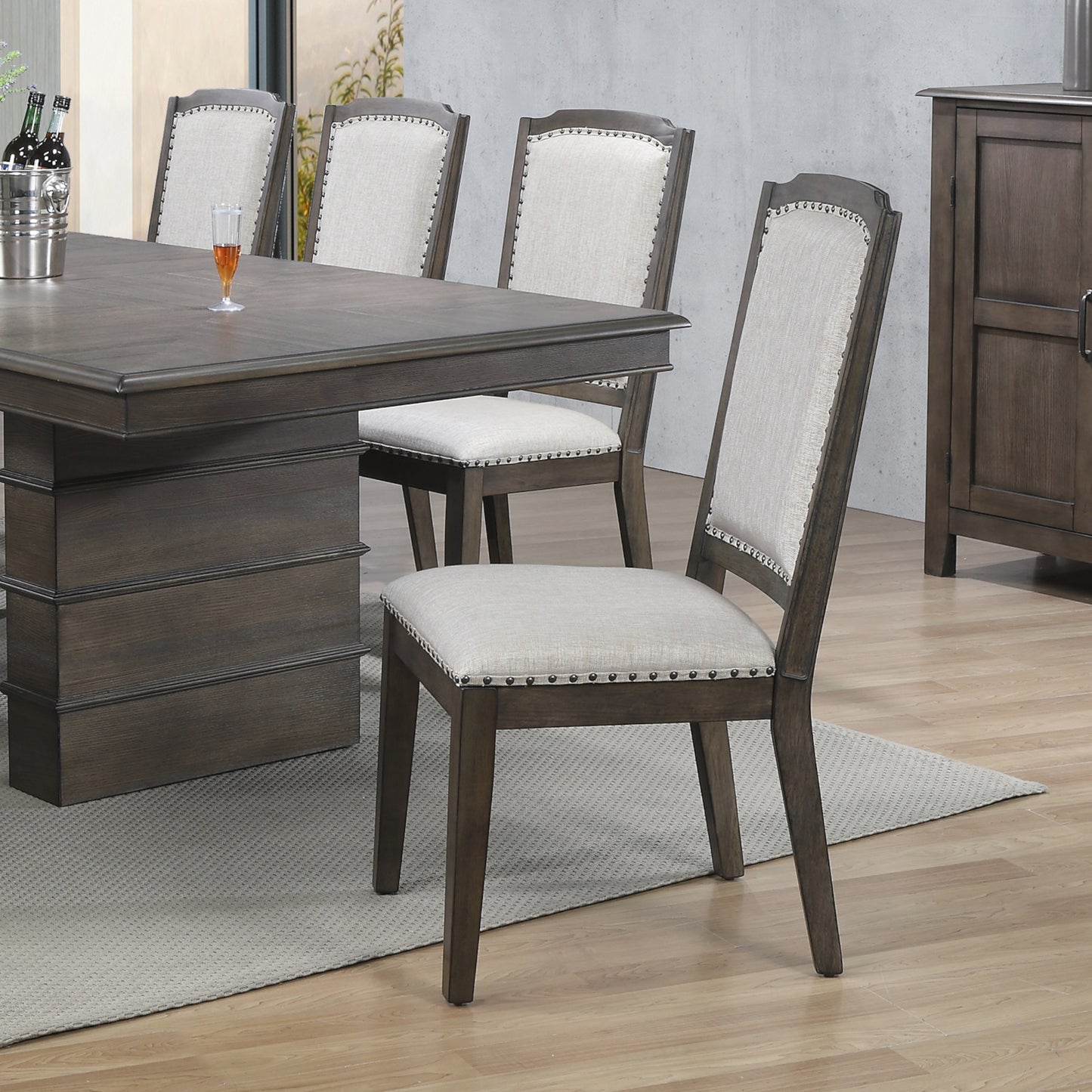 Sunset Trading Cali Upholstered Dining Chair with Nailheads