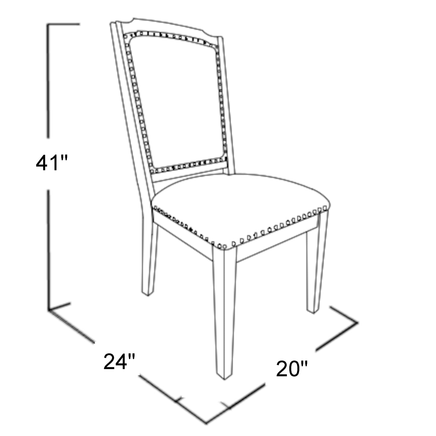 Sunset Trading Cali Upholstered Dining Chair with Nailheads