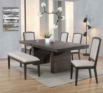 Sunset Trading Cali 6 Piece 96" Rectangular Extendable Dining Table Set