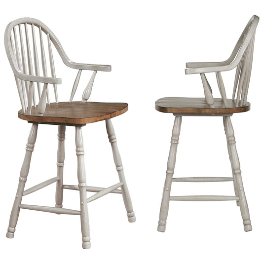 Sunset Trading Country Grove 24" Windsor Barstools with Arms