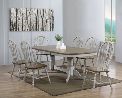 Sunset Trading Country Grove 7 Piece 96" Oval Double Pedestal Extendable Dining Table Set