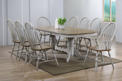 Sunset Trading Country Grove 9 Piece 96" Oval Double Pedestal Extendable Dining Table Set