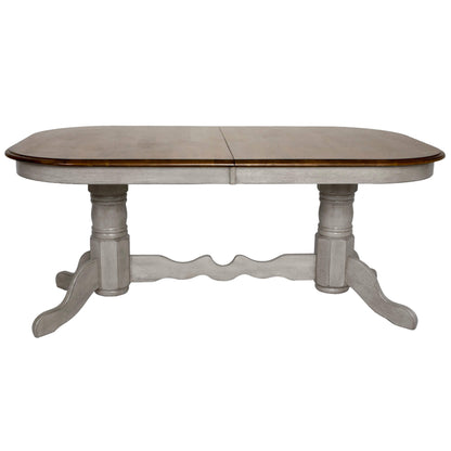 Sunset Trading Country Grove 96" Oval Double Pedestal Extendable Dining Table