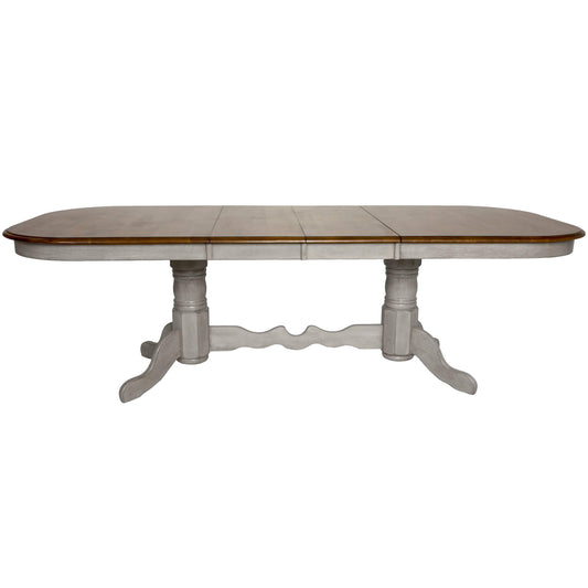 Sunset Trading Country Grove 96" Oval Double Pedestal Extendable Dining Table