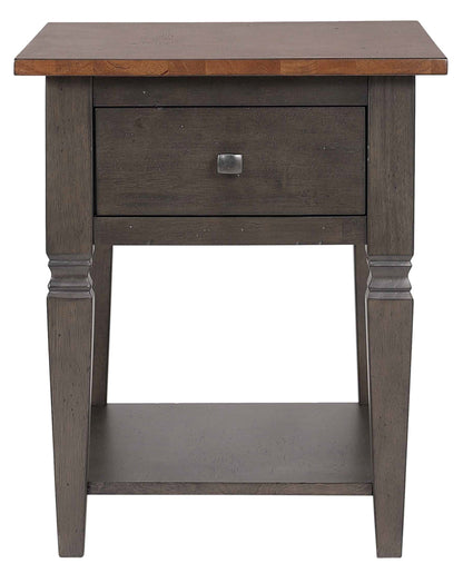 Sunset Trading Dakota Living Room End Table with Drawer and Shelf Storage