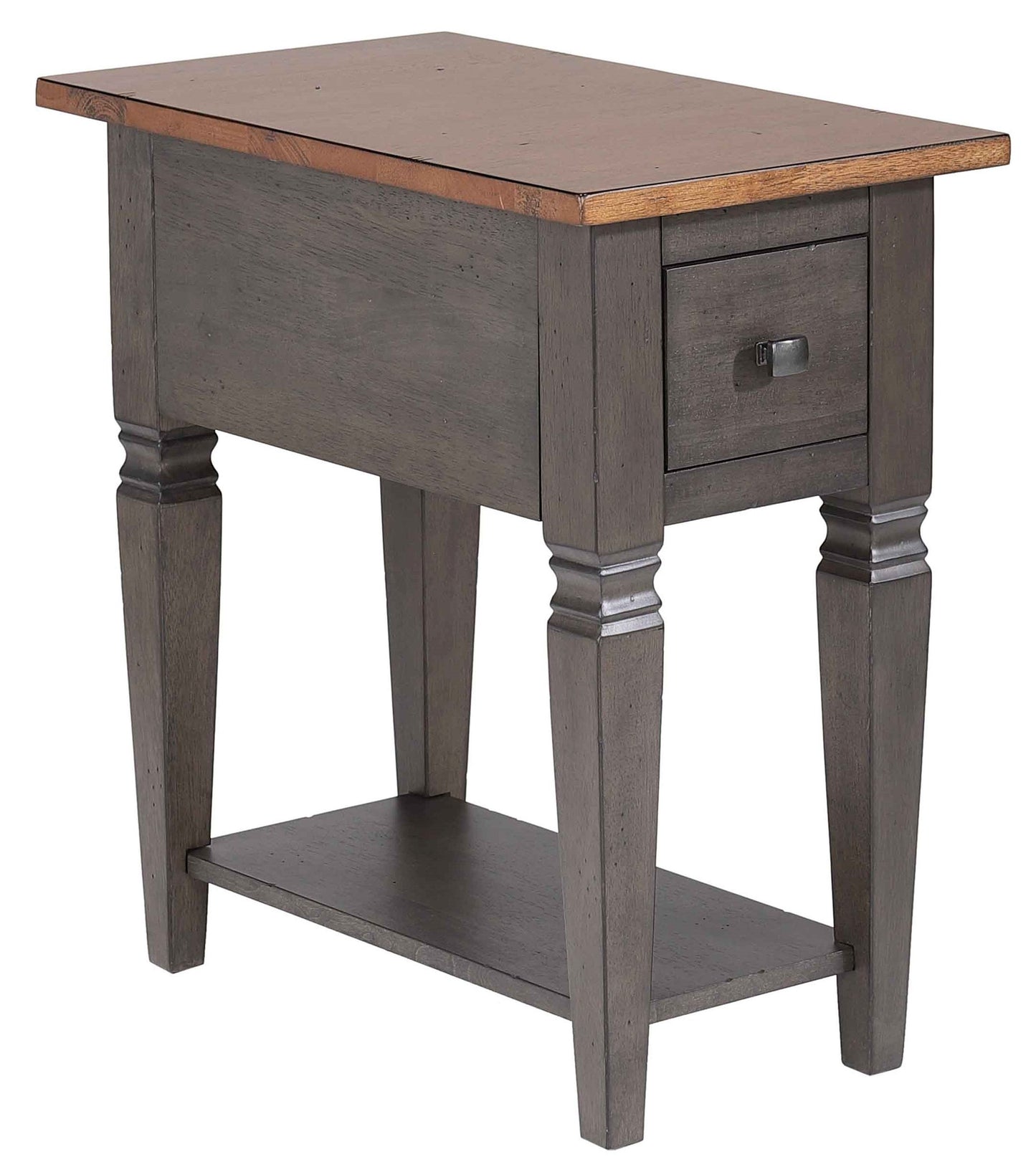 Sunset Trading Dakota 14" Narrow End Table with Drawer & Shelf Storage