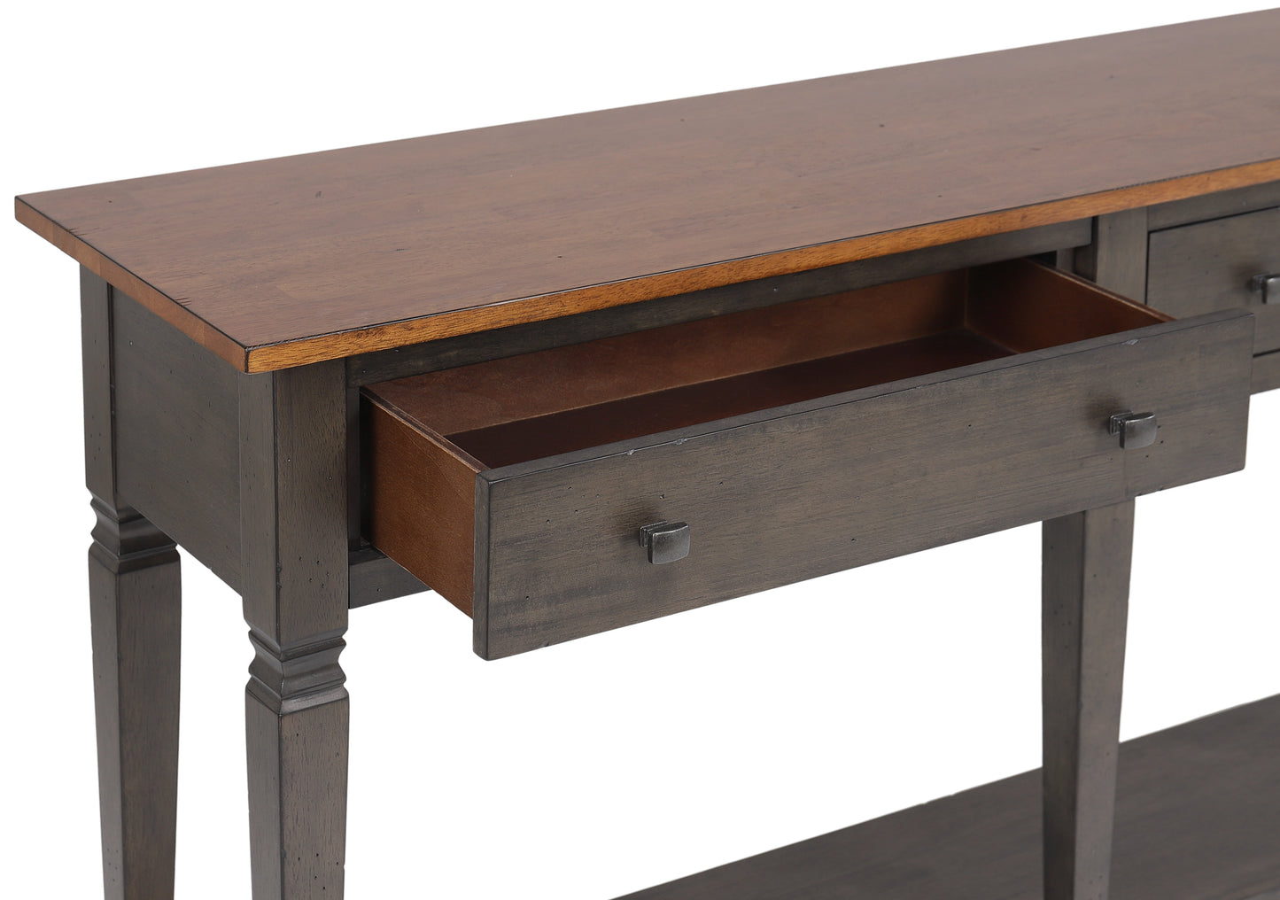 Sunset Trading Dakota Console Table with Drawers and Storage Shelf