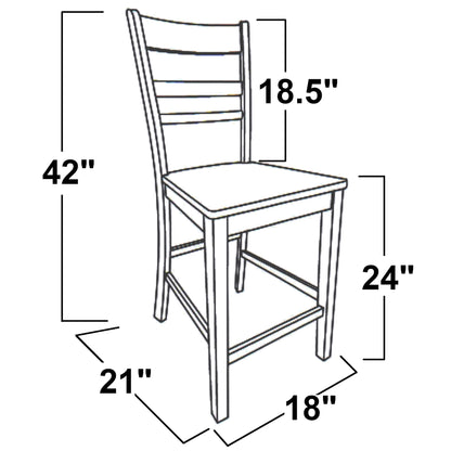 Sunset Trading Shades of Gray Slat Back Stools