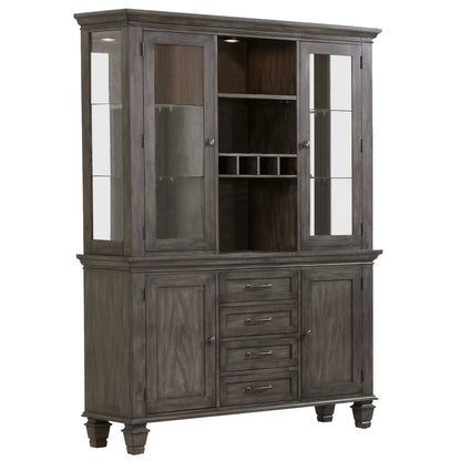 Sunset Trading Shades of Gray Lighted China Cabinet