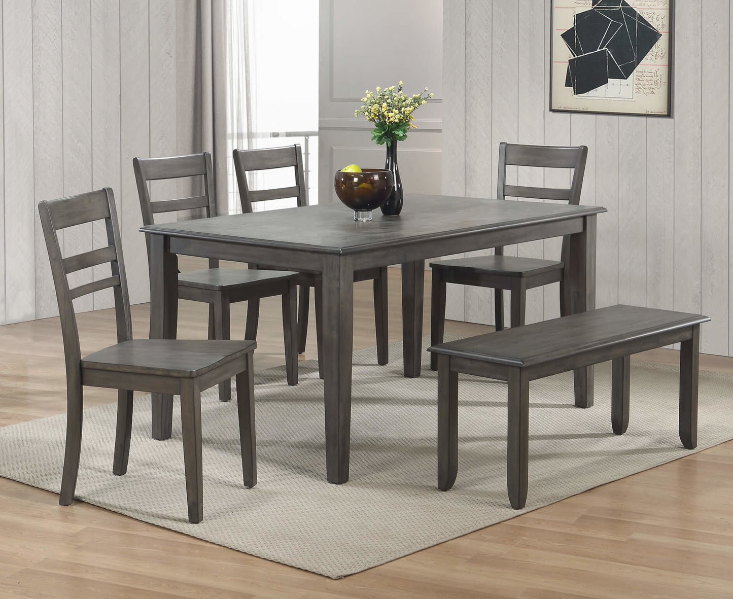 Sunset Trading Shades of Gray Slat Back Dining Chair