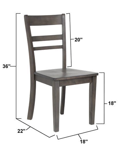 Sunset Trading Shades of Gray Slat Back Dining Chair