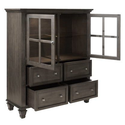 Sunset Trading Shades of Gray Lighted China Cabinet