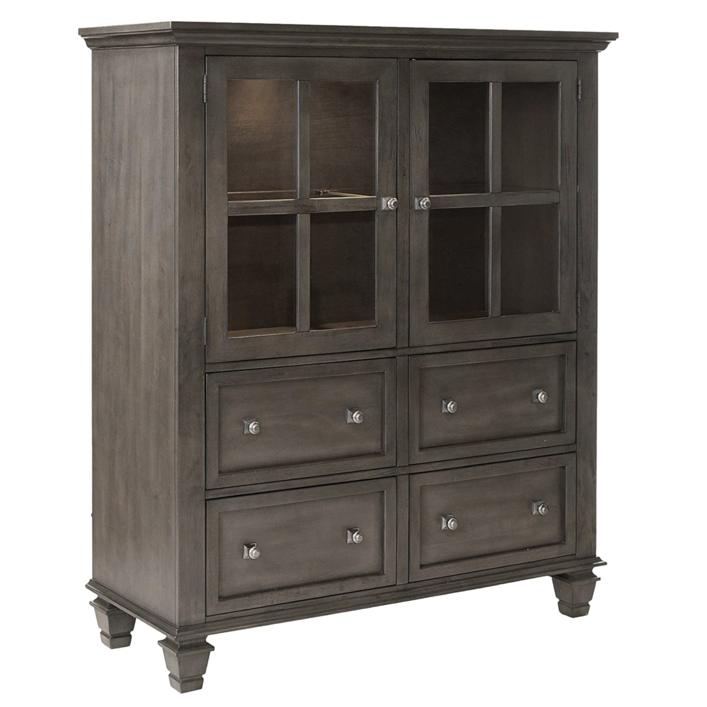 Sunset Trading Shades of Gray Lighted China Cabinet