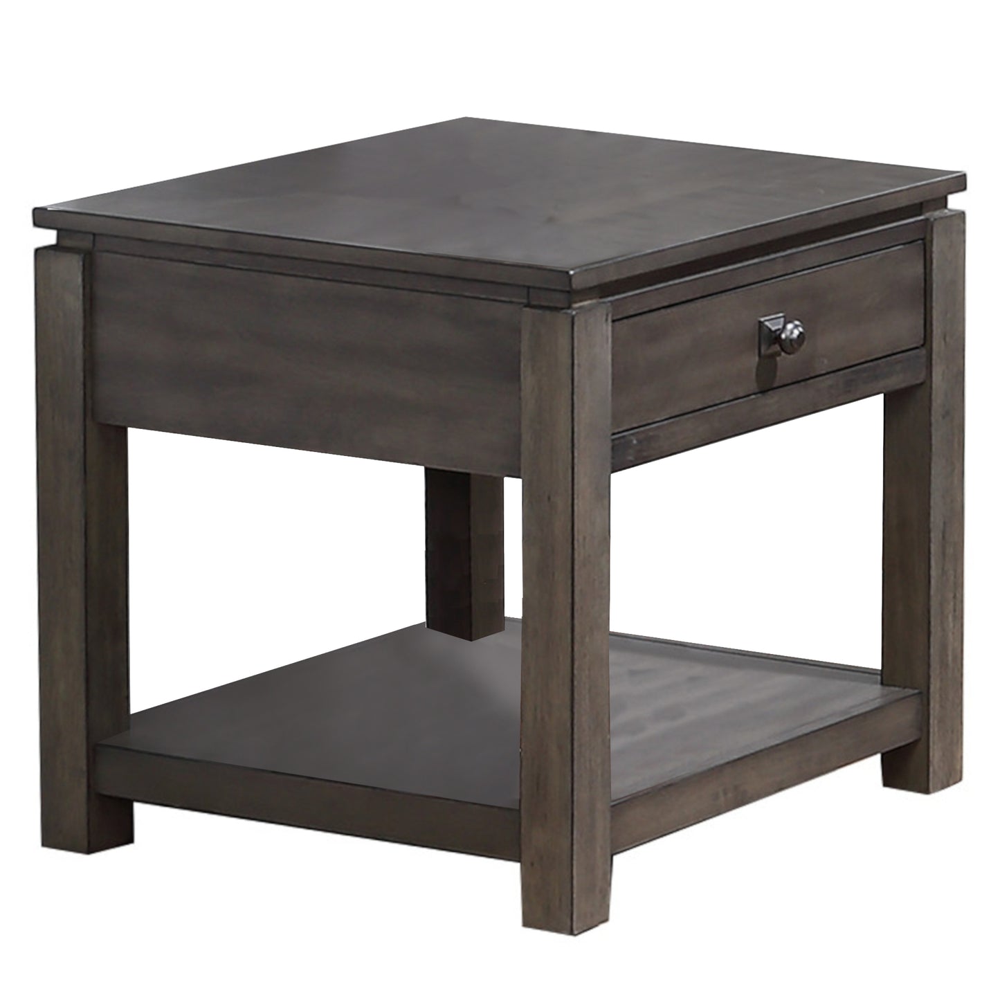 Sunset Trading Shades of Gray End Table with Drawer and Shelf