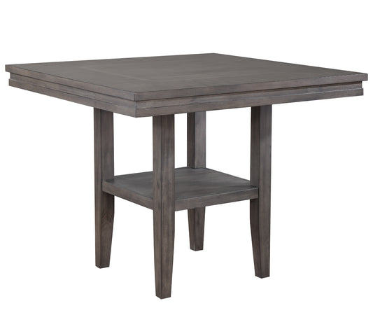 Sunset Trading Shades of Gray 45" Square Pub Table with Storage Shelf