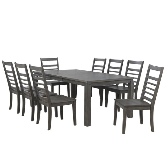 Sunset Trading Shades of Gray 9 Piece 82" Rectangular Extendable Dining Set