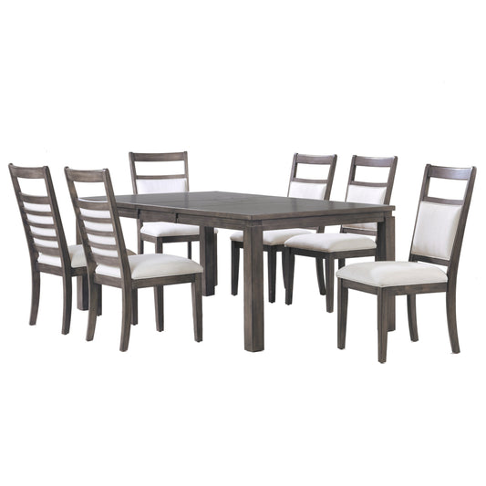 Sunset Trading Shades of Gray 7 Piece 82" Rectangular Extendable Dining Set