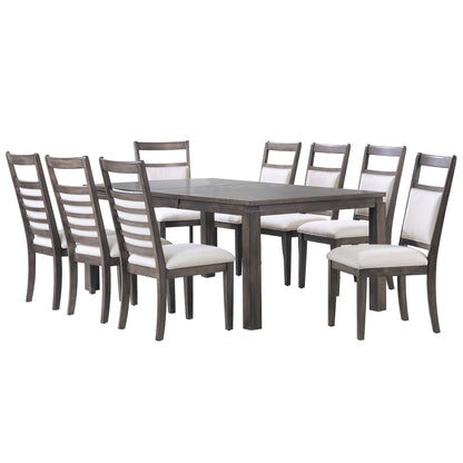 Sunset Trading Shades of Gray 9 Piece 82" Rectangular Extendable Dining Set