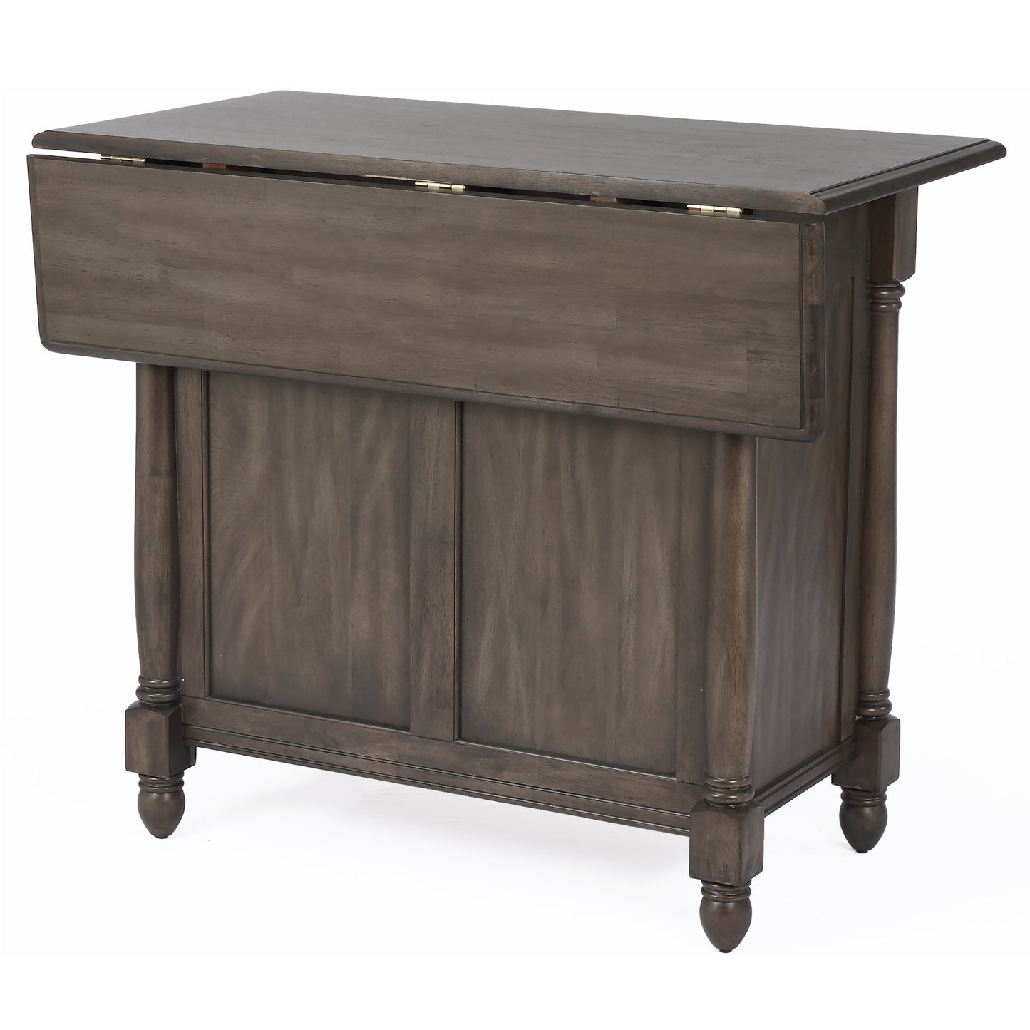 Sunset Trading Shades of Gray Drop Leaf Kitchen Island