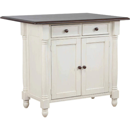 Sunset Trading Andrews Antique White Kitchen Island