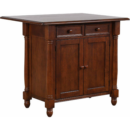 Sunset Trading Andrews Drop Leaf Kitchen Island