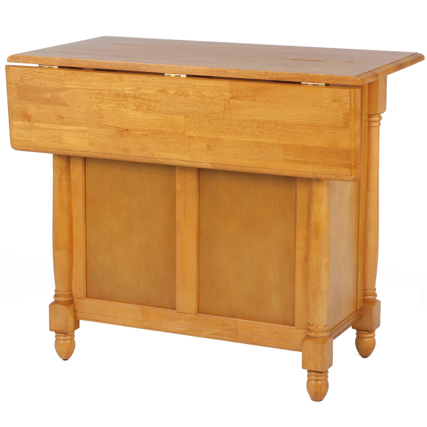 Sunset Trading Light Oak Extendable Kitchen Island with Drop Leaf Top