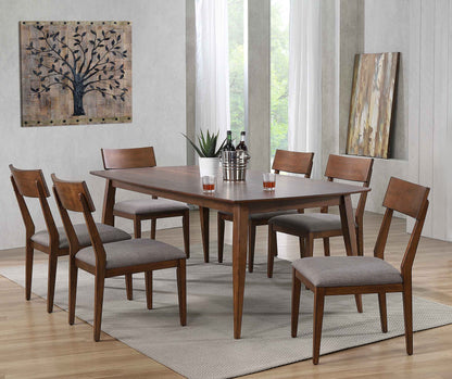 Sunset Trading Mid Century 7 Piece 78" Rectangular Dining Table Set