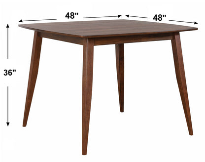 Sunset Trading Mid Century 48" Square Counter Height Pub Dining Table