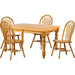 Sunset Trading Oak Selections 5 Piece 56-72" Rectangular Extendable Dining Set with Arrowback Windsor Chairs
