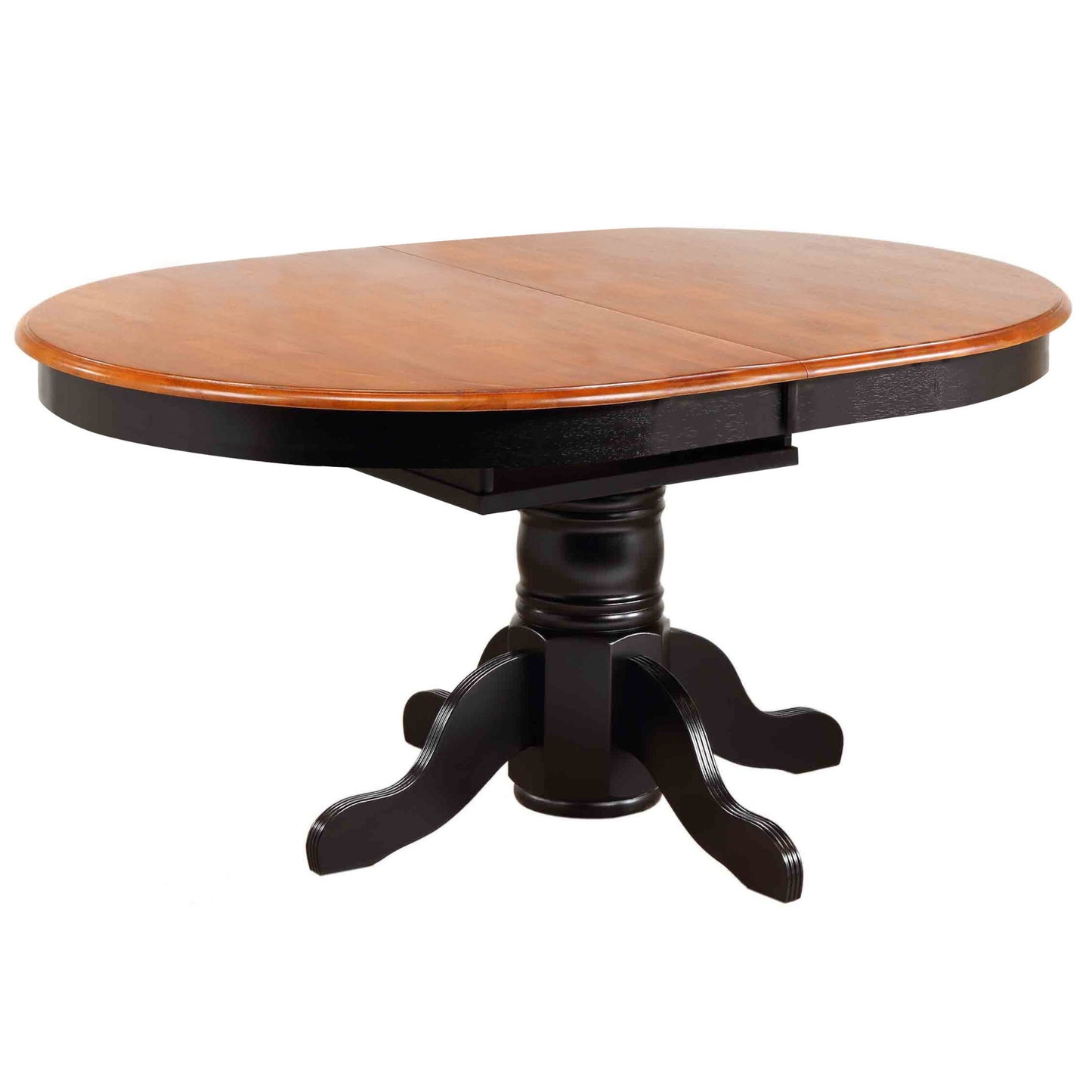 Sunset Trading Black Cherry Selections 66" Oval Pedestal Extendable Dining Table