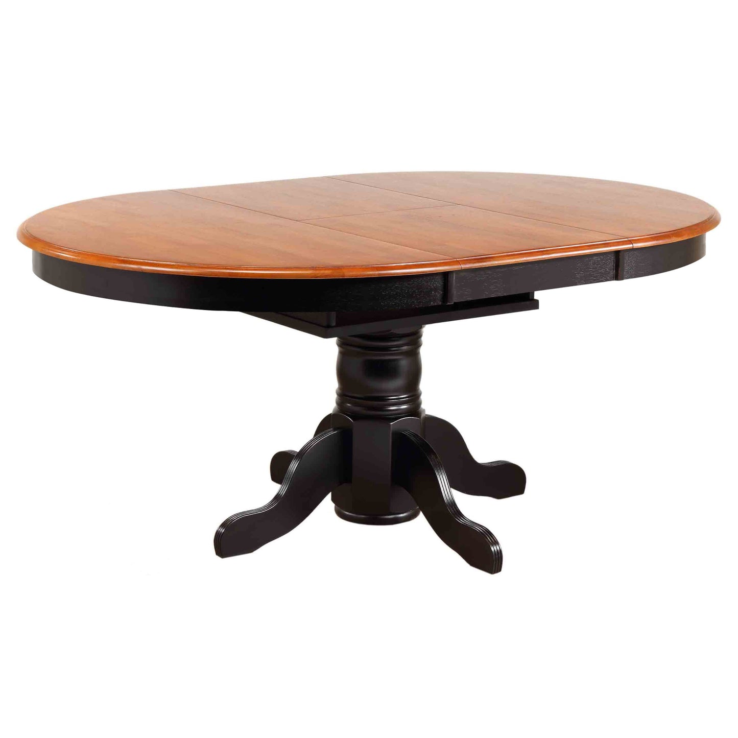 Sunset Trading Black Cherry Selections 66" Oval Pedestal Extendable Dining Table