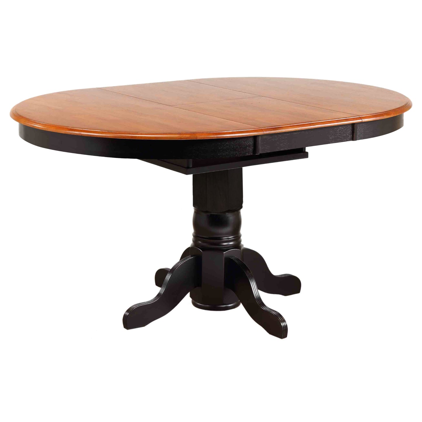 Sunset Trading Black Cherry Selections 66" Oval Pedestal Extendable Butterfly Leaf Pub Table