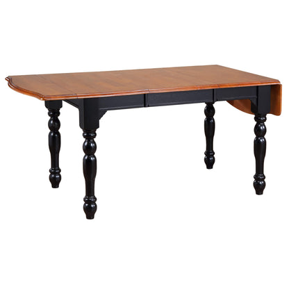 Sunset Trading Black Cherry Selections 72" Rectangular Drop Leaf Extendable Dining Table