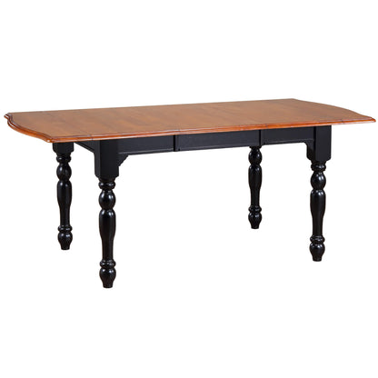 Sunset Trading Black Cherry Selections 72" Rectangular Drop Leaf Extendable Dining Table