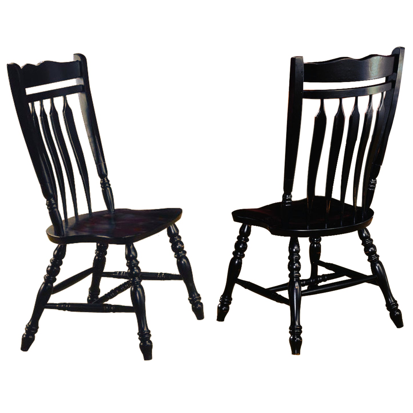 Sunset Trading Black Cherry Selections 5 Piece 72" Rectangular Drop Leaf Extendable Dining Table Set with 4 Aspen Chairs