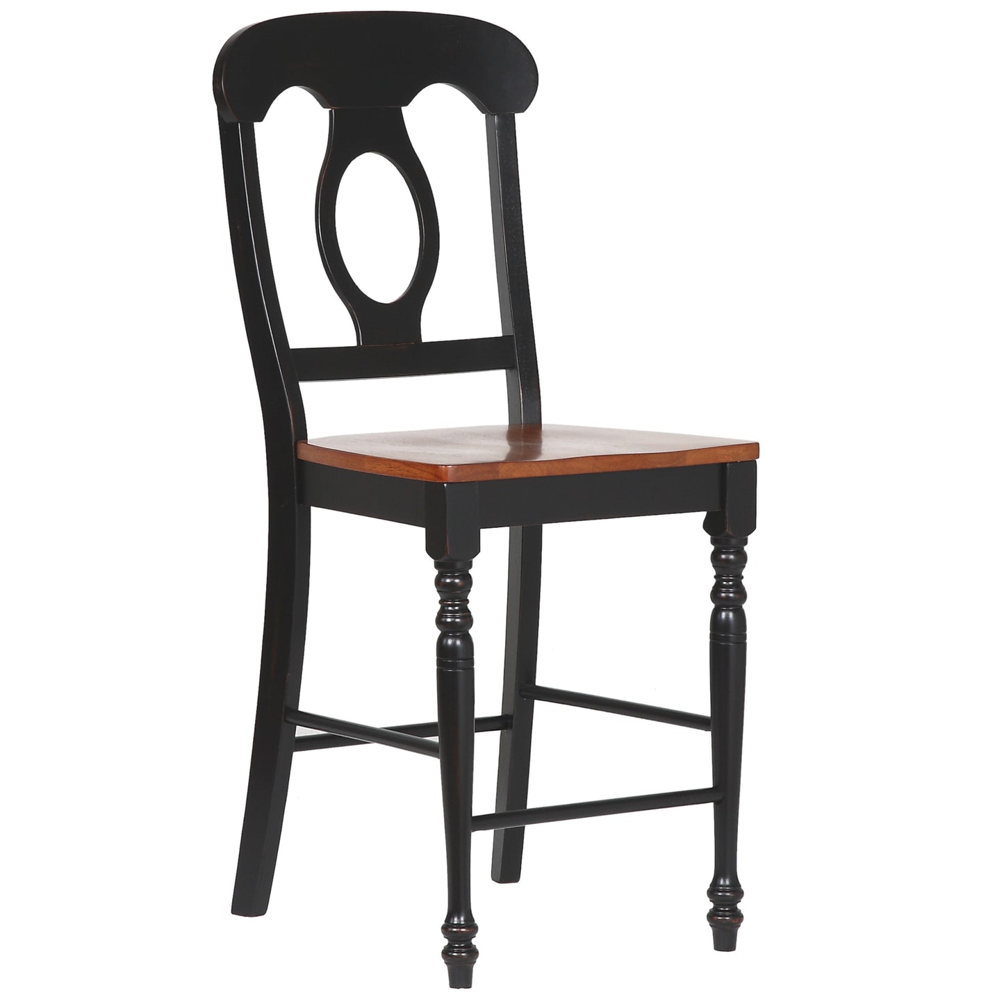 Sunset Trading Black Cherry Selections 3 Piece 42" Round Extendable Drop Leaf Pub Table Set with 2 Napoleon Stools 