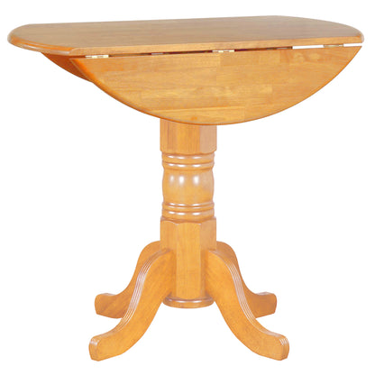 Sunset Trading Oak Selections 42" Round Extendable Drop Leaf Pub Table