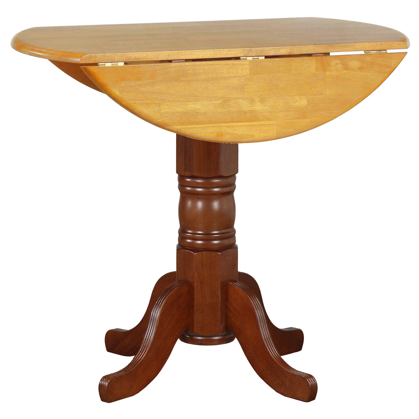 Sunset Trading Oak Selections 42" Round Extendable Drop Leaf Pub Table