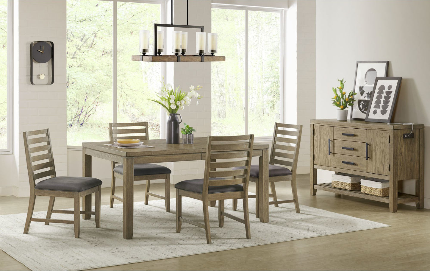 Sunset Trading Saunders 6PC Extendable Dining Table Set