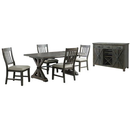 Sunset Trading Trestle 6 Piece Dining Set