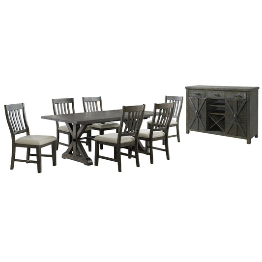 Sunset Trading Trestle 8 Piece Dining Set