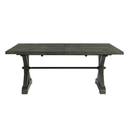 Sunset Trading Trestle 96" Rectangular Extension Pedestal Dining Table