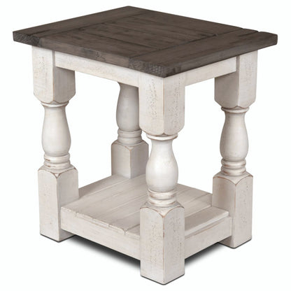 Sunset Trading Rustic French Rectangular Side End Table