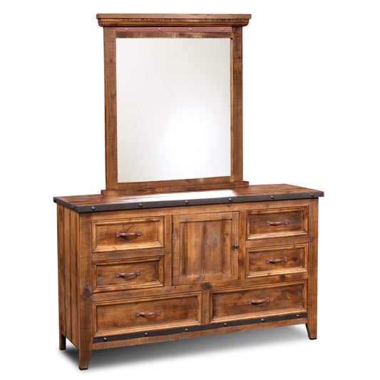 Sunset Trading Rustic City Dresser with Mirror