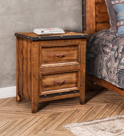 Sunset Trading Rustic City 2 Drawer Nightstand